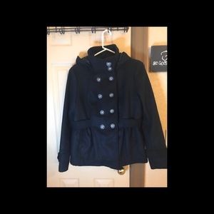 Black pea coat size